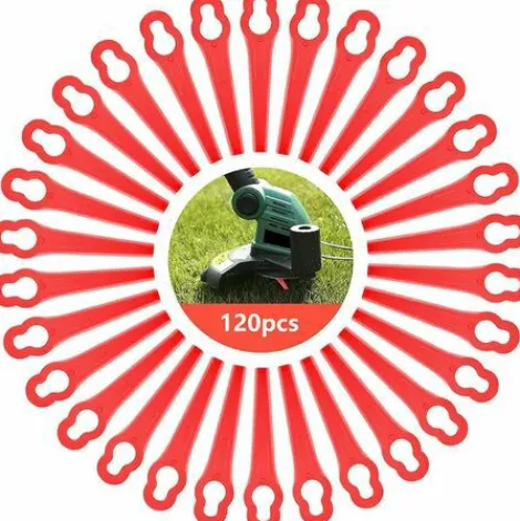 * Hklffja 120Pcs Lames En Plastique De Rechange Pour Coupe Bordure Lame De Tondeuse A Gazon Lames Pour Debroussailleuse Sans Fil Lames De Coupe De Remplacement Pour Jardin Pelouse (Vert)> Accessoire Pour Tondeuse Et Autoportée