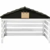 * Inlife Garage De Tondeuse A Gazon Noir Et Blanc 78X74X54 Cm Sapin> Accessoire Pour Tondeuse Et Autoportée