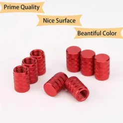 * Irisfr Bouchons De Tige De Valve Voiture De Pneu, Couvercle De Bouchon De Valve De Pneu En Aluminium Avec Anneau En Caoutchouc Pour Voitures, Suv, Velos, Velo Camions, Motos (Rouge), Lilaris 8 Pieces><noscript><img width=