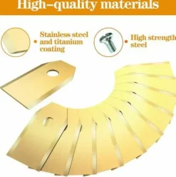 * Kaejyiut Lot De 30 Lames De Rechange En Titane Pour Tous Les Robots Tondeuses A Gazon Husqvarn/Automower/Gardena(3G-0.75Mm) Avec 30 Vis, Pour Modeles 105,310,315,320,420,430X,R40I> Accessoire Pour Tondeuse Et Autoportée