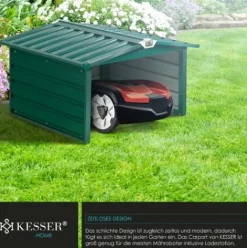 * Kesser Toit A Deux Versants De Garage Pour Tondeuse | Toiture | Carport | Abri En Metal Pour Tondeuse A Gazon, Robot A Gazon, Tondeuse Automatique De Jardin | Resistant Aux Intemperies | Garage Pour Tondeuse Robot Avec Materiel De Montage, Vert><noscript><img width=