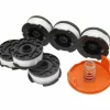 * Langray 6 Pieces De Bobines De Fil Pour Coupe-Bordures Black Et Decker Trimmer (Lignes En Nylon De 9,1 M De Longueur ?1,65 Mm Avec Couvercle De Bobine Et Ressort)> Accessoire Pour Tondeuse Et Autoportée
