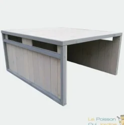 * Le Poisson Qui Jardine.Fr Cabane, Carport Ou Garage, Pour Robot Tondeuse. En Bois, Gris> Accessoire Pour Tondeuse Et Autoportée