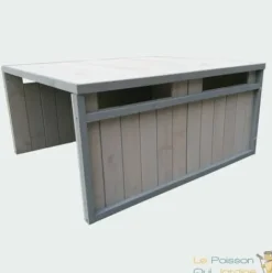 * Le Poisson Qui Jardine.Fr Cabane, Carport Ou Garage, Pour Robot Tondeuse. En Bois, Gris><noscript><img width=