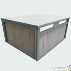 * Le Poisson Qui Jardine.Fr Cabane, Carport Ou Garage, Pour Robot Tondeuse. En Bois, Gris><noscript><img width=