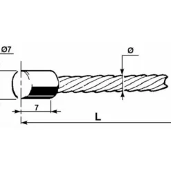 * Lem Select Cable De Frein Ou Embrayage O 1,9 X 2000 Mm> Accessoire Pour Tondeuse Et Autoportée