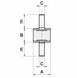 * Lem Select Silent Bloc Universel Male X Male O50X40 M10X28 (Lot De 2)> Accessoire Pour Tondeuse Et Autoportée