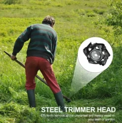 * Lifcausal Tete De Coupe Lame De Coupe Tete De Tondeuse A Gazon D'Exterieur Tete De Rasoir En Acier Accessoires D'Affutage De Tete Outil De Mangeur D'Herbe Remplacement Tres Resistant><noscript><img width=