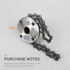 * Lifcausal Tete De Tondeuse Avec Lame De Coupe-Chaine A Bobine Tete De Tondeuse A Gazon D'Exterieur Outil De Mangeur De Tete De Tondeuse En Acier Pour Remplacement De Tondeuse A Gazon A Arbres Droits><noscript><img width=