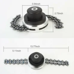 * Lifcausal Tete De Tondeuse Avec Lame De Coupe-Chaine A Bobine Tete De Tondeuse A Gazon D'Exterieur Outil De Mangeur De Tete De Tondeuse En Acier Pour Remplacement De Tondeuse A Gazon A Arbres Droits><noscript><img width=