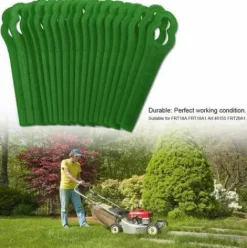 * Litzee 60 Pcs Green Plastic Edge Trimmer,Plastic Lawnmower Blades,Plastic Trimmer Blades,Lawn Mower Accessories><noscript><img width=