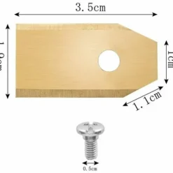 * Litzee 45 X Lames De Couteau En Titane Pour Toutes Les Tondeuses Robotiques Husqvarn/Automower/ Yardforce/Gardena(3G-0.75Mm) Avec 45 Vis, Lames De Rechange Pour Modeles 105,310,315,320,420,430X,R40I><noscript><img width=