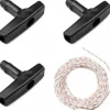 * Litzee Corde De Demarrage A Rappel 10 Metres Avec Poignee De Demarrage 3 Pieces Pour Tondeuse A Gazon> Accessoire Pour Tondeuse Et Autoportée