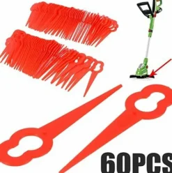 * Litzee Lames De Tondeuse A Gazon 60 Pieces, Remplacement De Lame De Tondeuse A Gazon, Couteau En Plastique Pour Tondeuse A Gazon Sans Fil, Lame De Rechange Pour Tondeuse A Gazon><noscript><img width=