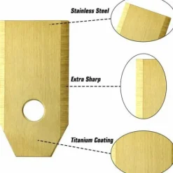 * Litzee Lot De 45 Lames En Titane Pour Tondeuse Robot Husqvarna Automower, Gardena, Yardforce (3 G 0,75 Mm) + 45 Vis><noscript><img width=