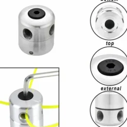 * Litzee 2Pcs Tete De Debroussailleuse Aluminium Fils Tete Coupe-Bordure Universelle Avec Tete Fil Nylon Pour Accessoires De Tondeuse A Gazon><noscript><img width=