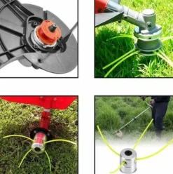 * Litzee 2Pcs Tete De Debroussailleuse Aluminium Fils Tete Coupe-Bordure Universelle Avec Tete Fil Nylon Pour Accessoires De Tondeuse A Gazon><noscript><img width=