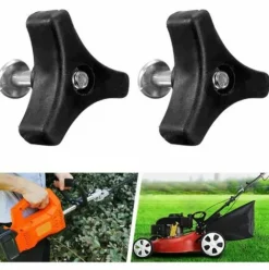 * Litzee Tondeuse A Vis Nut Triple Angle Poignee Bouton Ecrou Boulon Outils De Materiel De Pieces De Rechange En Plastique Tete En Forme D'Etoile Poignee De Serrage Bouton Filetage Femelle Vis De Pouce Noir><noscript><img width=