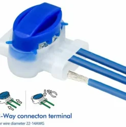 * Mezheng 20 Pcs Connecteurs De Cable Remplis Des Resines, Raccord De Cable Etanche Borne A 3 Fils De Connexion Pour Robot Tondeuse Automower><noscript><img width=