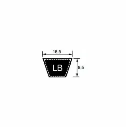 * Mitsuboshi Lb68 Courroie Lb68 (16,5X1681Mm Li)> Accessoire Pour Tondeuse Et Autoportée