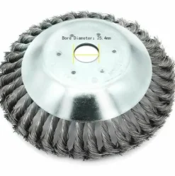 * Ocxin Brosse De Desherbage Brosse De Desherbage Disque Metallique Torsade Roue De Desherbage Disque De Desherbage Tete De Desherbage Brosse De Desherbage Disque De Desherbage Diametre 200 Mm Trou De 25,4 Mm (8 Pouces)> Accessoire Pour Tondeuse Et Autoportée