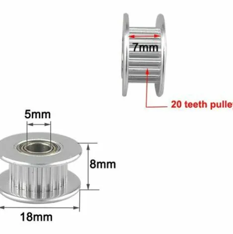 * Osqi 10 Pcs Prime Gt2 Poulie Idler 20 Dents 5Mm Alesage, Alliage D'Aluminium Gt2 Idler Avec Double Roulement A Billes, Pour Imprimante 3D 6Mm Largeur Courroie De Distribution> Accessoire Pour Tondeuse Et Autoportée