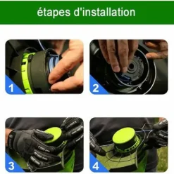 * Osqi Lot De 6 Bobines De Rechange Pour Debroussailleuse Sans Fil Parkside Prta 20-Li C3 Ian351753><noscript><img width=