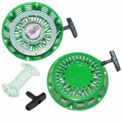 * Osqi Lot De 2 Cordes De Demarrage De 10 M (Diametre : 3 Mm), Corde De Traction Avec 2 Poignees De Demarrage Pour Tondeuse A Gazon Husqvarna Stihl Poulan Vert><noscript><img width=
