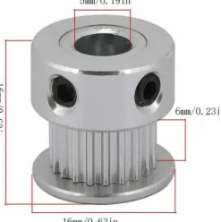 * Osqi Lot De 10 Poulies Synchrones Gt2 Avec 20 Dents D'Imprimante 3D, Alesage 5 Mm, Largeur 6 Mm><noscript><img width=