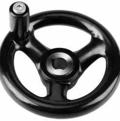 * Osqi Volant A Main Volant A Main Rond Noir A 3 Rayons En Plastique Avec Poignee Rotative Pour Fraiseuse De Tour 12 100 Mm> Accessoire Pour Tondeuse Et Autoportée