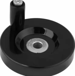 * Osqi Volant De Machine En Bakelite Noire Avec Poignee Rotative, Volant, Tour Rond Noir (863Mm)> Accessoire Pour Tondeuse Et Autoportée