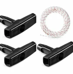 * Ousudela Corde De Demarrage De 10 M 3 Mm Avec 3 Poignees Pour Tondeuse A Gazon, Tronconneuse, Debroussailleuse, Pieces De Moteur> Accessoire Pour Tondeuse Et Autoportée