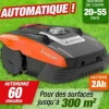 * Outiror Robot De Tonte Batterie 20 V Surface 300M2 Avec Cable De Guidage> Robot Tondeuse