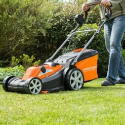 * Outiror Tondeuse EÉlectrique Sans Fil, A Batterie Rechargeable 40Cm Largeur De Coupe.><noscript><img width=