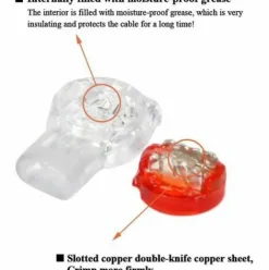 * 100Pcs Scotchlok Uy Connecteur Etanche,Connecteurs De Cable Remplis Des Resines Colliers De Connexion Pour Jardin & Exterieur La Tondeuse A Gazon Robotique S'Areern><noscript><img width=