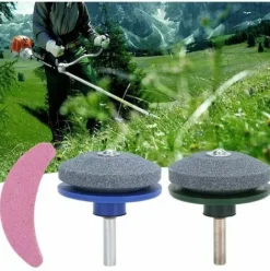 * Perle Rare Affuteuse De Lame De Tondeuse A Gazon 3 Pieces/Ensemble, Kit D'Affuteuse De Tondeuse A Gazon Universelle Lame De Meulage Outils De Pierre A Aiguiser Accessoires De Jardin> Accessoire Pour Tondeuse Et Autoportée