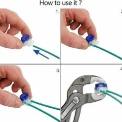 * Pesce Connecteurs De Cable Remplis Des Resines, 40 Pieces Connecteurs De Cable Robot Tondeuse Remplis Etanche 3 Trous Fils EÉlectrique Sertis Gel Resine Pour Tondeuses A Gazon Robotiques Automower.><noscript><img width=