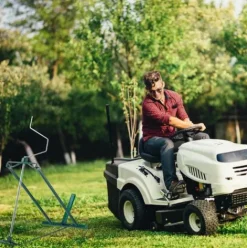 * Relaxdays Dispositif De Levage Leve Tondeuse, 400 Kg, Dispositif D'Inclinaison Continue De Tondeuse, Acier, Vert> Accessoire Pour Tondeuse Et Autoportée