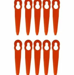 * Starlight 10 Lames De Rechange En Plastique Pour Tondeuse Stihl Polycut 2-2 Fsa 45, Rouge,Star.L> Accessoire Pour Tondeuse Et Autoportée