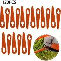 * Starlight 120 Pieces Accessoires De Lame En Plastique De Rechange, Lame En Plastique En Forme De Gourde De Lanceur De Tondeuse A Gazon L84> Accessoire Pour Tondeuse Et Autoportée