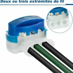 * Supermarket 40 Pcs Connecteurs Cable Robot Tondeuse Remplis De Gel Resine, Connecteurs Etanche 314 Pour Connecteurs Robot Tondeuse Automower- Etanches, Surs, Denudage Inutile,Superma,Bleu><noscript><img width=