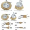 * Thsinde Ensemble De Brosses Metalliques, Brosses De Roue Et De Coupe En Laiton Avec Tige, Brosses De Poncage Pour Diverses Perceuses, Parfaites Pour Eliminer La Rouille, La Corrosion, La Peinture Pour Les Outils EÉlectriques, De Jardin Et A Main (Paquet De 9)> Accessoire Pour Tondeuse Et Autoportée