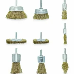 * Thsinde Ensemble De Brosses Metalliques, Brosses De Roue Et De Coupe En Laiton Avec Tige, Brosses De Poncage Pour Diverses Perceuses, Parfaites Pour Eliminer La Rouille, La Corrosion, La Peinture Pour Les Outils EÉlectriques, De Jardin Et A Main (Paquet De 9)><noscript><img width=