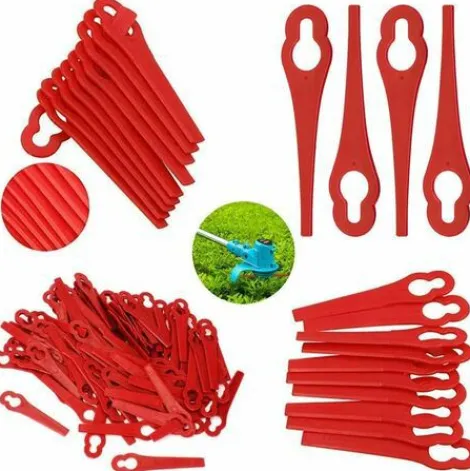 * Thsinde Lidl Florabest Lot De 100 Lames De Rechange En Plastique Pour Coupe-Bordures Frt18A Frt18A1 Art 46155 Frt20A1 Grand Trou 12 Mm Petit Trou 7 Mm> Accessoire Pour Tondeuse Et Autoportée