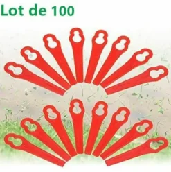 * Thsinde Lidl Florabest Lot De 100 Lames De Rechange En Plastique Pour Coupe-Bordures Frt18A Frt18A1 Art 46155 Frt20A1 Grand Trou 12 Mm Petit Trou 7 Mm><noscript><img width=