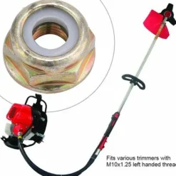 * Tinor Ecrou De Lame, Ecrou De Filetage Universel A Main Gauche M10X1,25, Robuste Et Durable, Accessoire Tres Pratique Pour Debroussailleuse, Debroussailleuse(5 Pcs)><noscript><img width=