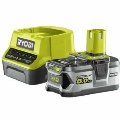 * Tondeuse Ryobi 18V Lithiumplus Brushless Coupe 37Cm 1 Batterie 5,0 Ah 1 Chargeur Rapide Ry18Lmx37A-150> Tondeuse À Batterie