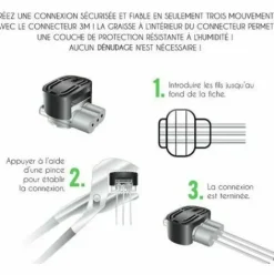 * Universel Connecteur Autodenudant Et Resistant A L'Humidite 3M Mgc Scotchlok 80611434152> Accessoire Pour Tondeuse Et Autoportée