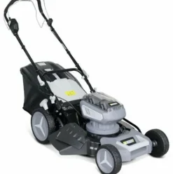 * Voltr 36V Tondeuse A Gazon Sans Fil Tractee O46Cm 2X Batteries 18V Lithium 8.0Ah + Double Chargeur Rapide. Recuperateur D'Herbe 50L Gris> Tondeuse À Batterie
