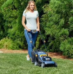 * Wesco Blue Ridge 36V Tondeuses Rotatives Gazon Sans Fil, 34Cm A 200M Avec Indicateur De Puissance Niveau Br8761><noscript><img width=